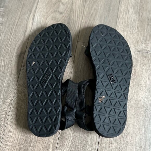 TEVA Black Strappy Sandals 9 - Picture 4 of 4
